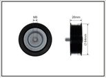 Caffaro 500178 Puleggia Folle Cinghia A V 64Mm Adatta Per MERCEDES-BENZ Vito Bus (W639) Sprinter 3.5 T Furgone (906) Viano (W639)
