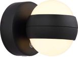 Lampada Da Parete A Led, Nera, Touch Dimmer, Batteria Ricaricabile, D 10 Cm