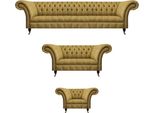 Set Di Divani Completo Di 3 Pezzi Per Il Soggiorno Divani Chesterfield Divano Poltrona Tessile