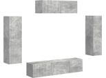 Syfax™ Mobile Tv 5 Pcs Grigio Cemento