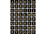 Herma 4130 4130 Etichette Per Lettere - A-Z, 13X13 Mm, Nero Oro In Rilievo