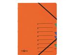 Pagna® 24061-12 Organizer Easy - 7 Scomparti, A4, Cartoncino, 265 G/M², Arancione