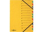 Pagna® 24131-05 Organizer Easy - 12 Scomparti, A4, Cartoncino, 265 G/M², Giallo