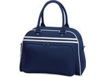 Bagbase BG75 | Borsa Da Bowling Retrò | 44 X 31 X 25 Cm - Colore: French Navy/White - Dimensioni: 44 X 31 X 25 Cm