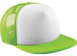 Beechfield B645 | Vintage Snapback Trucker Cap / Cappello / Cappello - Colore: Verde Lime/Bianco - Taglia: Unica