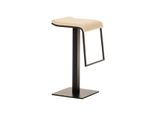Clp Sgabello Da Bar Lameng Tessuto B78 Con Base Quadrata, Crema