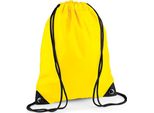 Bagbase BG10 | Borsa Da Palestra Premium Gymsac | 33 X 45 Cm - Colore: Giallo - Dimensioni: 33 X 45 Cm