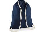 Westford Mill W110 | Borsa Da Palestra In Cotone | 37 X 46 Cm - Colore: French Navy - Dimensioni: 37 X 46 Cm