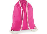 Westford Mill W110 | Borsa Da Palestra In Cotone | 37 X 46 Cm - Colore: Fucsia - Dimensioni: 37 X 46 Cm
