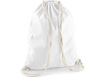 Westford Mill W110 | Borsa Da Palestra In Cotone | 37 X 46 Cm - Colore: Bianco - Dimensioni: 37 X 46 Cm