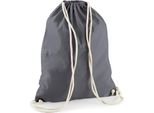 Westford Mill W110 | Borsa Da Palestra In Cotone | 37 X 46 Cm - Colore: Grigio Grafite - Dimensioni: 37 X 46 Cm