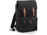 Bagbase BG613 | Zaino/Zaino Per Laptop Vintage | 30 X 46 X 17 Cm - Colore: Nero - Dimensioni: 30 X 46 X 17 Cm