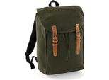 Quadra QD615 | Zaino Vintage | 26 X 45 X 16,5 Cm - Colore: Verde Militare - Dimensioni: 26 X 45 X 16,5 Cm