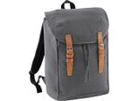 Quadra QD615 | Zaino Vintage | 26 X 45 X 16,5 Cm - Colore: Grigio Grafite - Dimensioni: 26 X 45 X 16,5 Cm