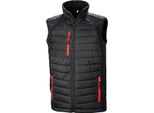 Result R238X | Gilet Softshell Compass Nero Da Uomo - Colore: Nero/Rosso - Taglia: Xs