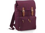Bagbase BG613 | Zaino / Zaino Per Laptop Vintage | 30 X 46 X 17 Cm - Colore: Borgogna - Dimensioni: 30 X 46 X 17 Cm