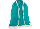 Westford Mill W110 | Borsa Da Palestra In Cotone | 37 X 46 Cm - Colore: Emerald - Dimensioni: 37 X 46 Cm