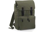 Bagbase BG613 | Zaino/Zaino Per Laptop Vintage | 30 X 46 X 17 Cm - Colore: Verde Oliva/Nero - Dimensioni: 30 X 46 X 17 Cm