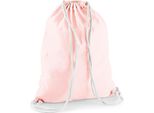 Westford Mill W110 | Borsa Da Palestra In Cotone | 37 X 46 Cm - Colore: Rosa Pastello/Bianco - Dimensioni: 37 X 46 Cm