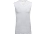 Ragman Gilet Da Uomo, Confezione Da 2 - Camicia, Cotone, Collo A V, Bianco Tinta Unita 3XL