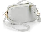 Bagbase BG758 | Boutique Cross Body Bag Look In Pelle - Colore: Soft Grey - Dimensioni: 21 X 13 X 7 Cm