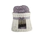 Rifugio Ovale Per Gatti Color Crema / Cesto Per Gatti / Torre Per Gatti 50X40 H45 Cm