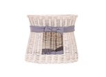 Capanna Ovale Per Gatti In Beige / Cesto Per Gatti In Vimini / Torre Per Gatti 50X40 H45 Cm