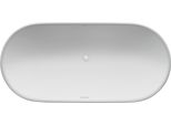 Baignoire En Pose Libre Duravit Luv, Habillage Acrylique Sans Soudure, 2 Pentes De Dos, Avec Garniture D'éCoulement, 1600X750Mm, Blanc Mat, 700461000000000, 700461000000000