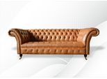 Design Chesterfield Divano Imbottito Set Di Sedute In Similcuoio 225Cm