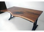 Tavolo Da Pranzo Resina Epossidica Vero Legno Massiccio Mobili Cascata Epossidica Tavolo 200X90 Nuovo