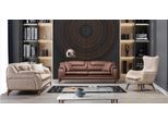 Divano Marrone 3 Posti Soggiorno Design Classico Lusso Stile Italiano 3 Posti