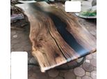 Tavolo Da Pranzo Resina Epossidica Vero Legno Solido Mobili Cascata Epossidica Tavolo Resina Colata