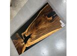 Tavolo Tavolo Da Pranzo Tavoli Resina Epossidica Epossidica Vero Legno Massiccio Mobili A Cascata