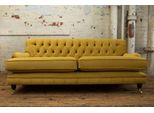 Giallo Chesterfield Rivestimento In Tessuto Tre Posti Divano Soggiorno Design Jvmoebel ®