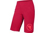 Pantaloncini Endura Singletrack Lite E6170 Standard Fit - Donna, Larghi, Sfoderati, Taglio Gamba Standard, Rosso Bacca - Taglia M