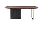 Tavolo In Legno Marrone Mobili Da Sala Da Pranzo Di Design Tavolo Da Pranzo Elegante Semicircolare