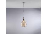 Pluvia Sospensione In Ferro Con Vetro Ambra Pyrex 1 Luce 142 Ø20 BL264-S1-AM