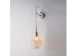 Zeus Applique In Ferro Con Vetro Ambra Pyrex 1 Luce .14 P.21 BL270-AP1-AM
