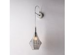Zeus Applique In Ferro Con Vetro Grigio Pyrex 1 Luce .14 P.21 BL270-AP1-GR