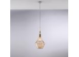 Zeus Sospensione In Ferro Con Vetro Ambra Pyrex 1 Luce 150 Ø20 BL270-S1-AM