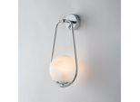 Afrodite Applique In Ferro Cromato 1 Luce Con Sfera Dm.14 .16 P.19 BL286-AP1-CR