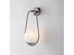 Afrodite Applique In Ferro Cromo Nero 1 Luce Con Sfera Dm.14 .16 P.19 BL286-AP1-NR