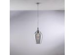 Ares Sospensione In Ferro Con Vetro Grigio Pyrex 1 Luce 142 Ø20 BL273-S1-GR