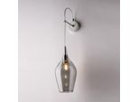 Ares Applique In Ferro Con Vetro Grigio Pyrex 1 Luce .14 P.21 BL273-AP1-GR
