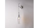 Ares Applique In Ferro Con Vetro Trasparente Pyrex 1 Luce .14 P.21 BL273-AP1-TR