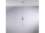 Ares Sospensione In Ferro Con Vetro Trasparente Pyrex 1 Luce 142 Ø20 BL273-S1-TR