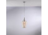 Ares Sospensione In Ferro Con Vetro Ambra Pyrex 1 Luce 142 Ø20 BL273-S1-AM