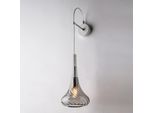 Nemesi Applique In Ferro Con Vetro Grigio Pyrex 1 Luce .14 P.21 BL280-AP1-GR