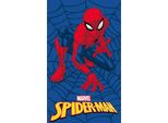 Asciugamano Bambino 30X50 Spidermen Blu Rosso Cotone Carbotex