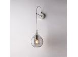 Pluvia Applique In Ferro Con Vetro Grigio Pyrex 1 Luce .14 P.21 BL264-AP1-GR